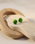 Pendientes Selva Esmeralda verdes de acero inoxidable Kaiora