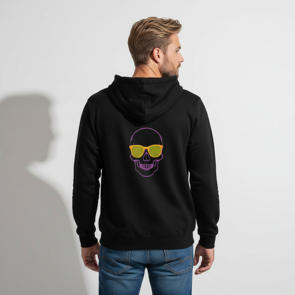 Calavera Espalda Sudadera con Capucha