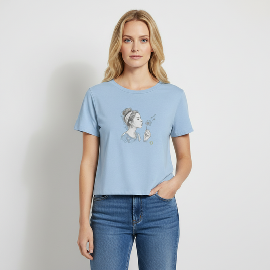 Lola diente leon Camiseta Cuello Redondo