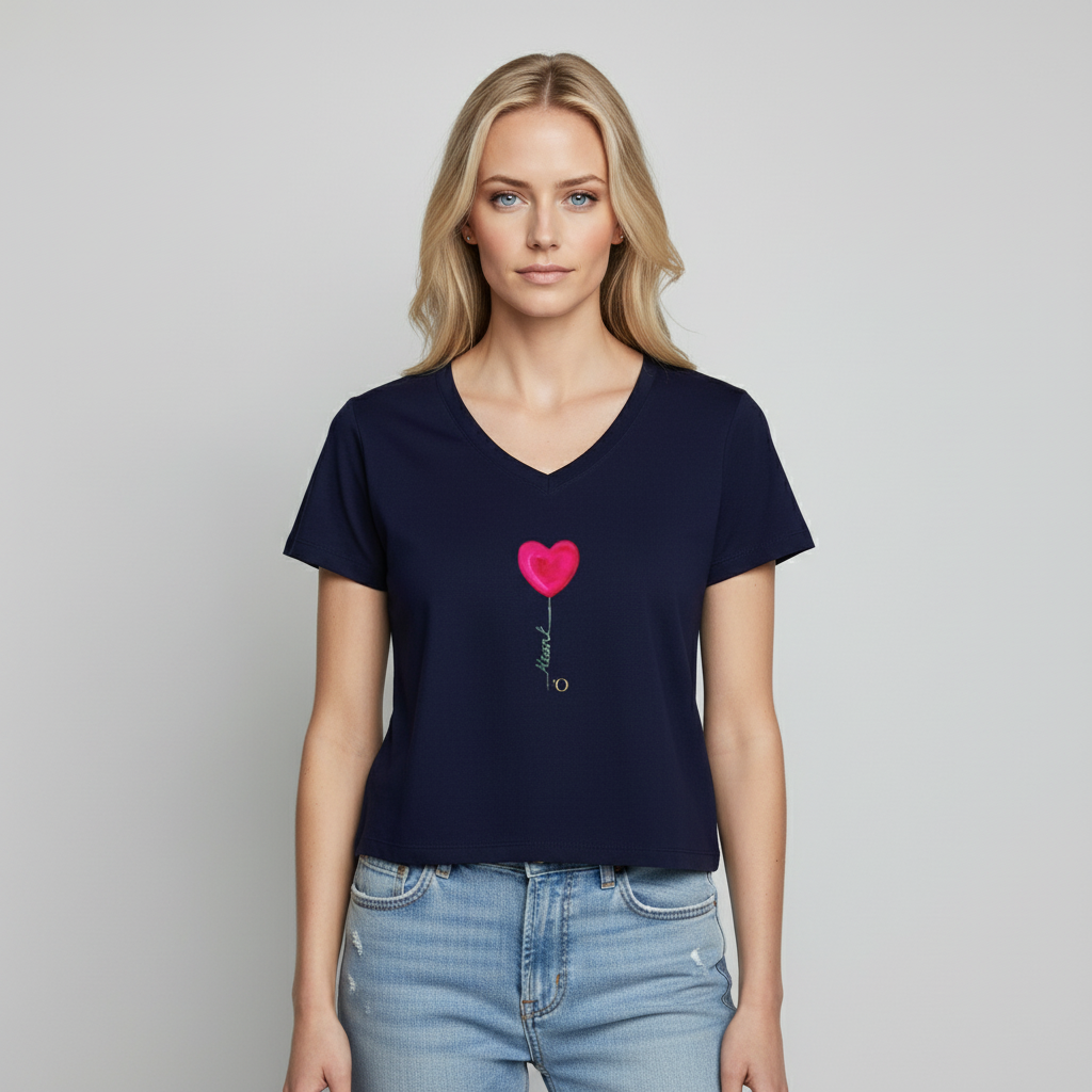 Heart Organic V-Neck
