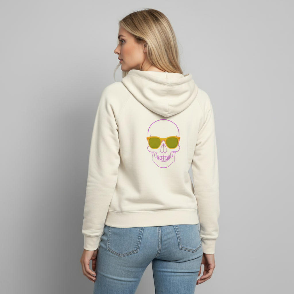 Calavera Espalda Sudadera con Capucha F